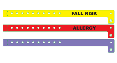 ZEBRA AIT, CONSUMABLES, PURPLE - DNR SLIM ALERT VINYL WRISTBAND, 0.625